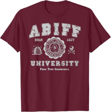 Abiff University, Masonic Tee Shirt T-Shirt - FUKAMASONIC