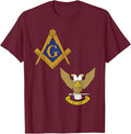Mason Scottish Rite Split T Shirt Masonic Tee Wings Up T-Shirt - FUKAMASONIC