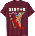 OES SiStar Leopard Walk By Faith Eastern Star Thanksgiving T-Shirt - FUKAMASONIC