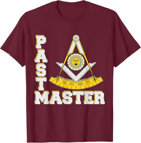 Freemason Past Master Symbol Square & Compasses Father's Day T-Shirt - FUKAMASONIC
