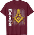 Masonic Freemasonry Fraternal Square Compass Mason T-Shirt - FUKAMASONIC