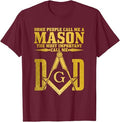 Dad Square Compass Masonic Father Day Freemason T-Shirt - FUKAMASONIC
