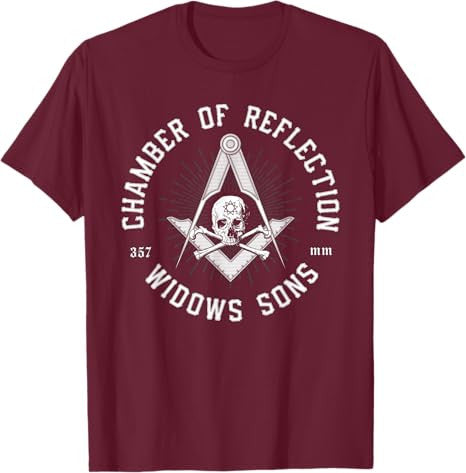 Widows Sons Masonic Square and Compass - Freemason T-Shirt T-Shirt - FUKAMASONIC