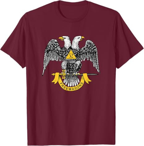 Scottish Rite 32nd Degree Eagle - Freemason Men's Gift T-Shirt - FUKAMASONIC