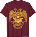 Masons Scottish Rite Eagle Skull & Bones Masonic Emblems T-Shirt - FUKAMASONIC