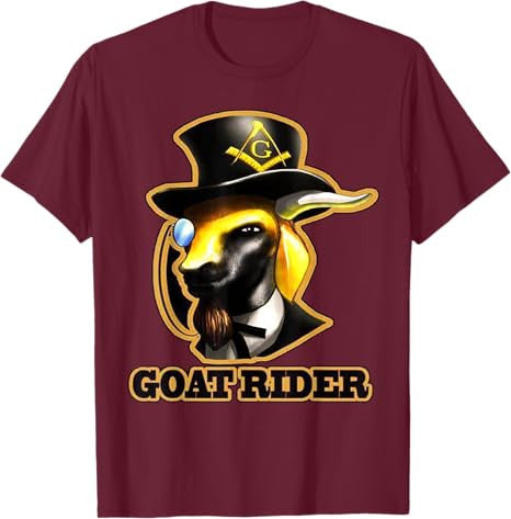 Masonic Goat Rider T Shirt Mason Tees T-Shirt - FUKAMASONIC