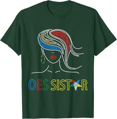 OES Sisters Dot Print Beautiful Order of the Eastern Star T-Shirt - FUKAMASONIC