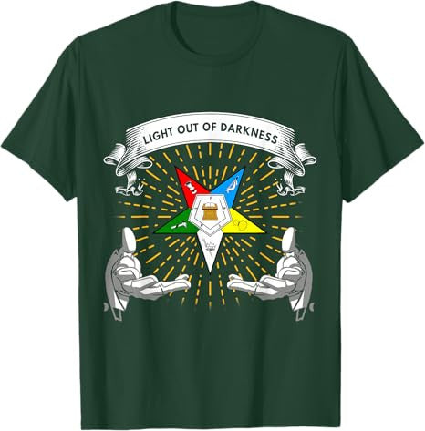 OES Light Out Of Darkness Sis Bro Order of the Eastern Star T-Shirt - FUKAMASONIC
