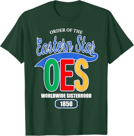 OES Worldwide Sisterhood 1850 Order of the Eastern Star T-Shirt - FUKAMASONIC