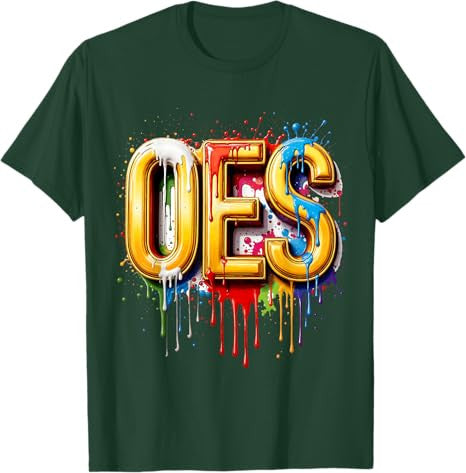 OES WaterColor Dripping water paint Order the Eastern Star T-Shirt - FUKAMASONIC