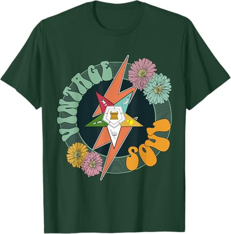 OES Vintage Soul Retro Flower Eastern Star Fall Thanksgiving T-Shirt - FUKAMASONIC