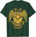 Masons Scottish Rite Eagle Skull & Bones Masonic Emblems T-Shirt - FUKAMASONIC