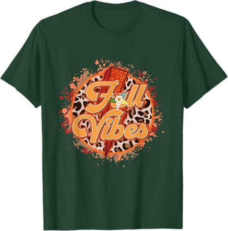 OES Fall Vibes Retro Leopard of the Eastern Star Halloween T-Shirt - FUKAMASONIC