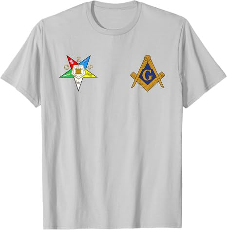 OES Mason Split Masonic Order Eastern Star Blue T-Shirt - FUKAMASONIC