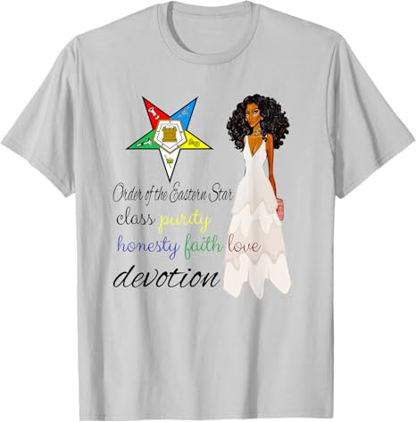 Order Of The Eastern Star OES Class Devotion Purity Diva T-Shirt - FUKAMASONIC