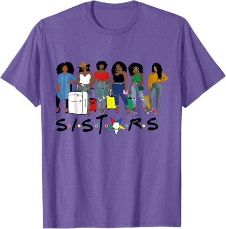 OES Sistars Traveling Eastern Star Afro Sisters Mother's Day T-Shirt - FUKAMASONIC