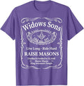 Masonic Widow's Sons No.357 Whiskey Raise Masons Fathers Day T-Shirt - FUKAMASONIC