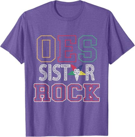 OES SiStar Sister Rock Order of the Eastern Star Parents Day T-Shirt - FUKAMASONIC