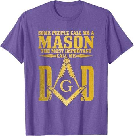 Dad Square Compass Masonic Father Day Freemason T-Shirt - FUKAMASONIC