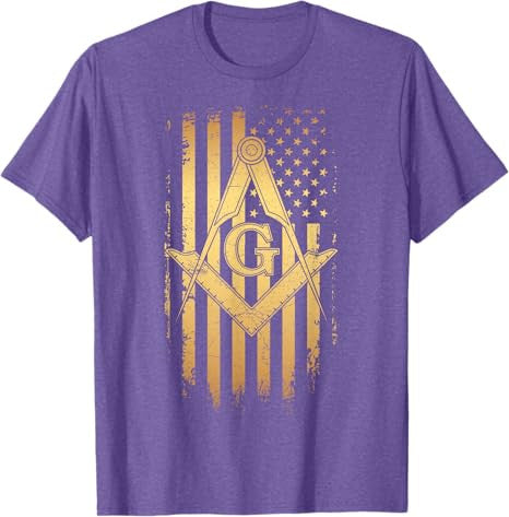 Masonic American Flag Square and Compass - Freemason T-Shirt - FUKAMASONIC