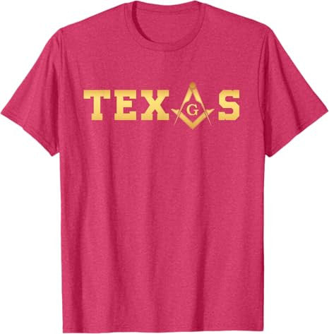 Texas - Masonic Square and Compass - Freemason T-Shirt - FUKAMASONIC