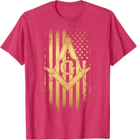 Masonic American Flag Square and Compass - Freemason T-Shirt - FUKAMASONIC