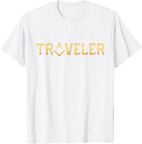 Masonic Traveler Square and Compass - Freemason T-Shirt T-Shirt - FUKAMASONIC