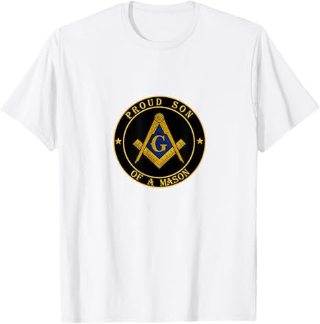 Proud son of a Mason - Freemason symbol Lewis PHA Masonic T-Shirt - FUKAMASONIC