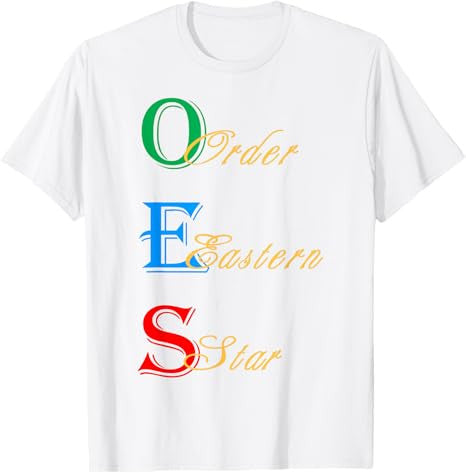 OES Words Sister Brother Beautiful Order of the Eastern Star T-Shirt - FUKAMASONIC