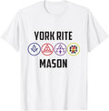 York Rite Mason T Shirt Masonic Tee T-Shirt - FUKAMASONIC
