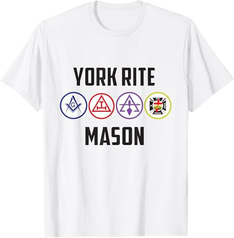 York Rite Mason T Shirt Masonic Tee T-Shirt - FUKAMASONIC