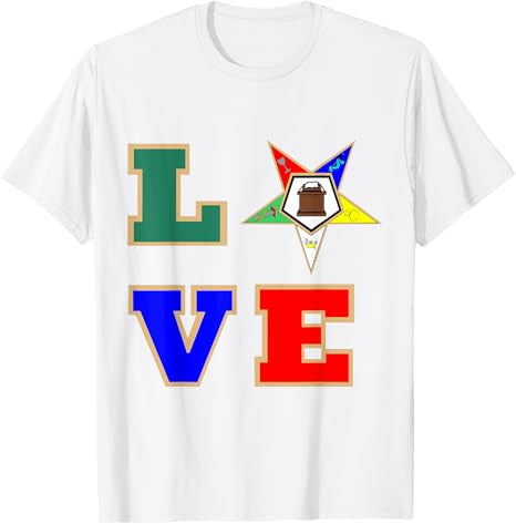 OES Love Sister Order of the Eastern Star Parents' Christmas T-Shirt - FUKAMASONIC