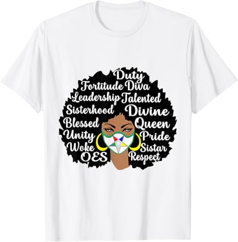 Sistar With OES Face Mask the Eastern Star Mother's Day T-Shirt