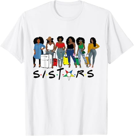 OES Sistars Traveling Eastern Star Afro Sisters Mother's Day T-Shirt