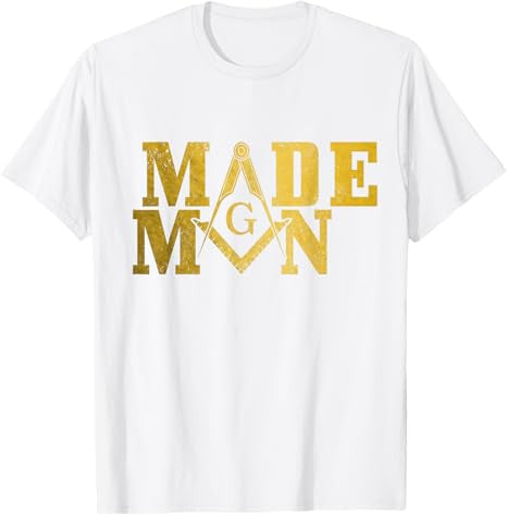 Mason Made Man Masonic Square & Compass T-Shirt - FUKAMASONIC