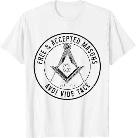 Mason Freemason Masonic Square & Compass Symbol T-Shirt