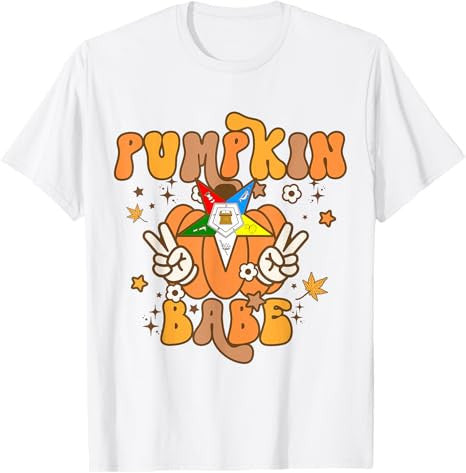 OES Pumpkin Babe Retro Order of Eastern Star Thanksgiving T-Shirt - FUKAMASONIC