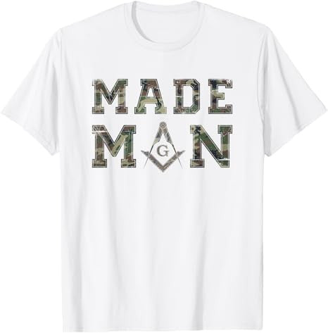 Made Man - Masonic Veteran Camo Design - Freemason T-Shirt T-Shirt - FUKAMASONIC