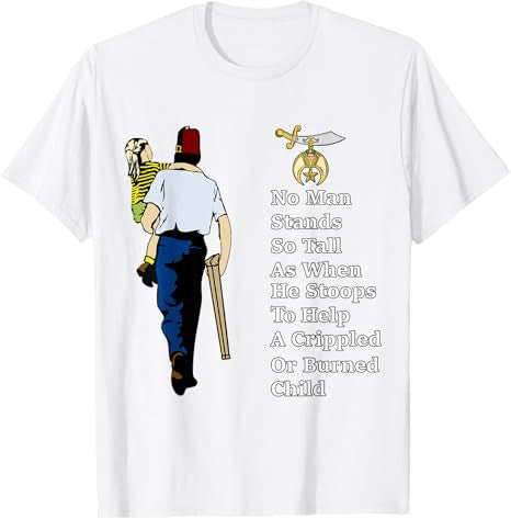 Shriner Man Stand So Tall With Children Masonic Father's Day T-Shirt - FUKAMASONIC