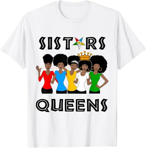 OES Sisters Queen Beautiful Crown Order of the Eastern Star T-Shirt - FUKAMASONIC