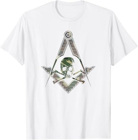Masonic Square Compass Master Mason Camo - Freemason T-Shirt T-Shirt - FUKAMASONIC