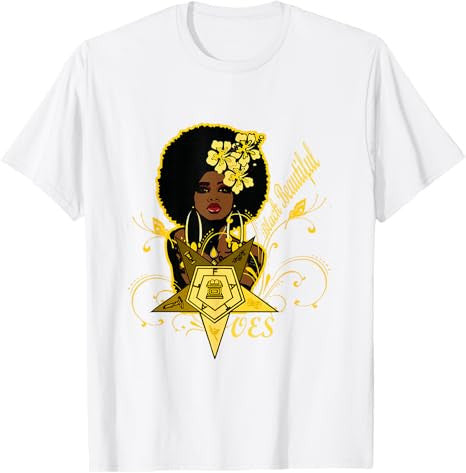 Order Of The Eastern Star OES Black Beautiful Fatal Diva T-Shirt - FUKAMASONIC