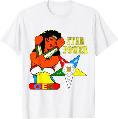 OES Star Power Hero Sister of Eastern Star Parents' Day T-Shirt - FUKAMASONIC