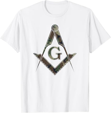 Masonic Camo Square and Compass - Freemason T-Shirt T-Shirt - FUKAMASONIC
