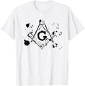 Freemason square & compass Masonic paint splat T-Shirt
