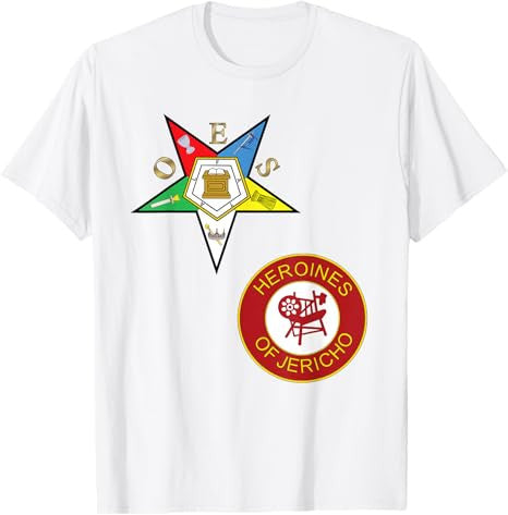 OES Heroines of Jericho Split Order Eastern Star PHA HOJ T-Shirt - FUKAMASONIC