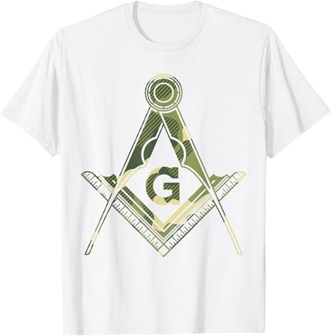 Mason Square & Compass Camo Camouflage Freemason Masonic T-Shirt - FUKAMASONIC