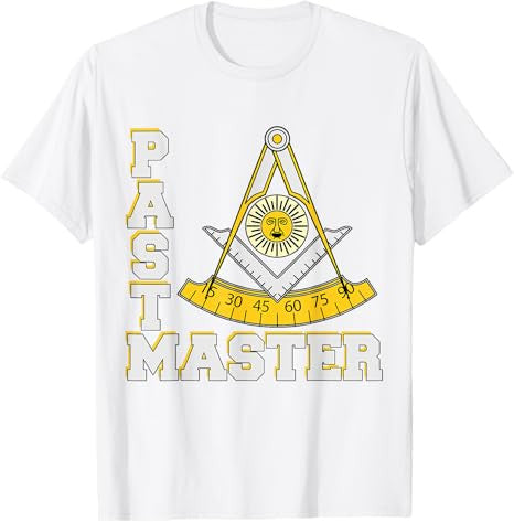 Freemason Past Master Symbol Square & Compasses Father's Day T-Shirt - FUKAMASONIC