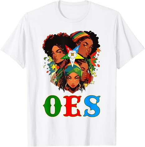 OES Afro Sisters Squad Team Eastern Star Women's Equality T-Shirt - FUKAMASONIC