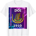 Daughters of Isis DOI 1910 PHA OES Prince Hall Purple Style T-Shirt - FUKAMASONIC